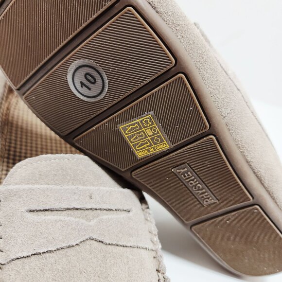 Rheson Womens Suede Loafers Size 10 Beige - Picture 4 of 14